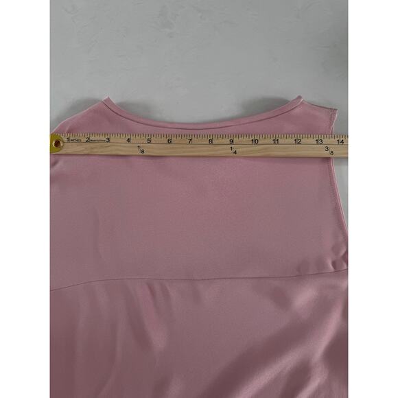 Tish Cox Mini Dress Small Pink One Shoulder Draped Asymmetrical Made in Dallas - Picture 13 of 13